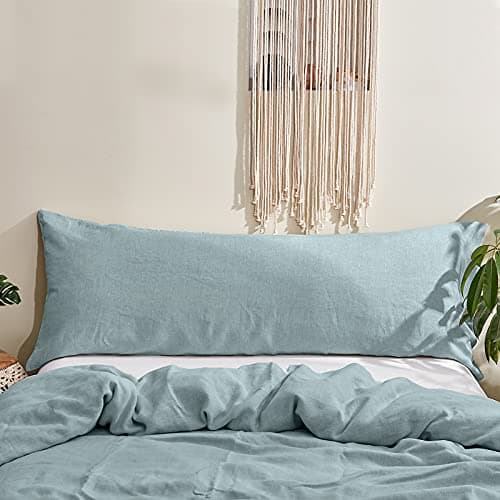 Simple&Opulence Queen Size Natural Linen Duvet & Pillow Shams Set