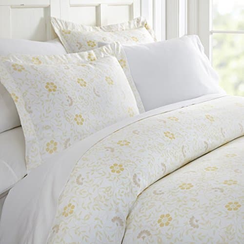 White Duvet Cover Queen Size - Hotel-Like Comfort with Softness & Prints - Queen Duvet Cover Set with Pillow Shams