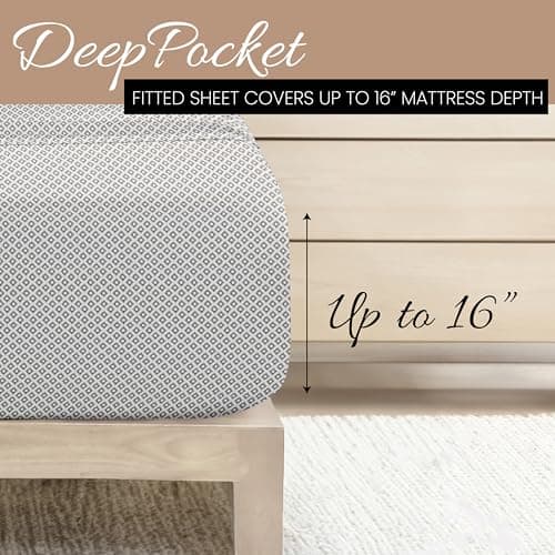 Oeko-TEX Certified Polaris Gray Double-Brushed Microfiber Queen Sheet Set - 4-Piece, Easy Care