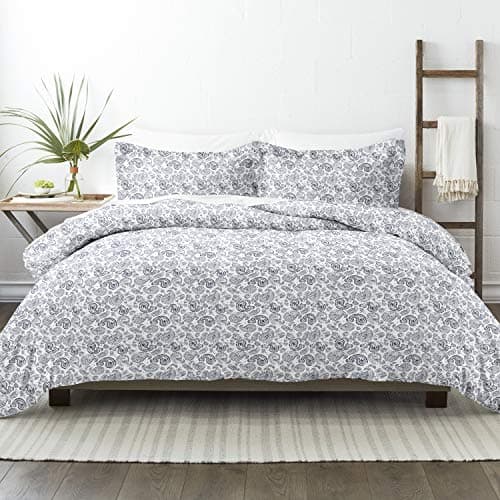 Queen Duvet Cover Set with 2 Pillow Shams - Navy Blue