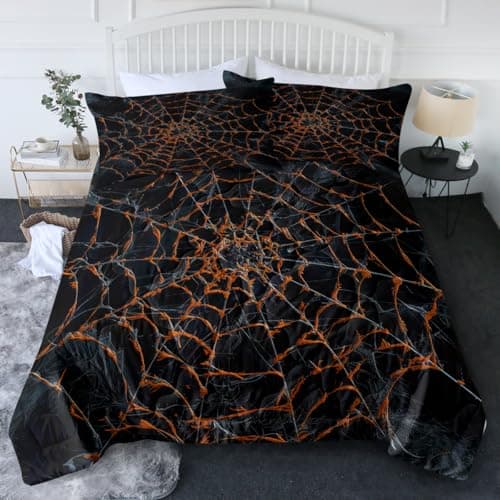 BlessLiving Black Red Mouth Comforter Set Queen Size for Boys & Girls