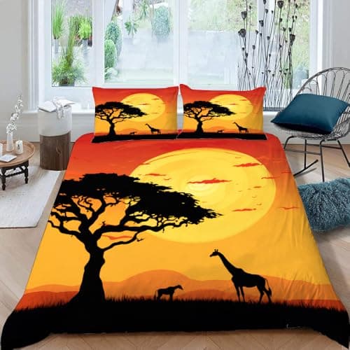 Cook Ice Dragon Decorative 3-Piece Bedding Set, King Size, Mysterious Animals Duvet Cover