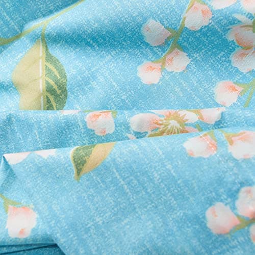 JSD Yellow Floral Printed Full Size 4 Piece Microfiber Sheet Set Extra Deep Pocket