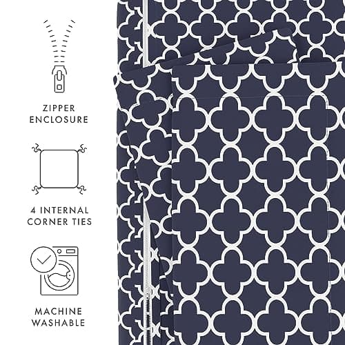 Navy Linen Duvet Cover Set - Hotel-Like Comfort & Softness for Dreamy Bedroom