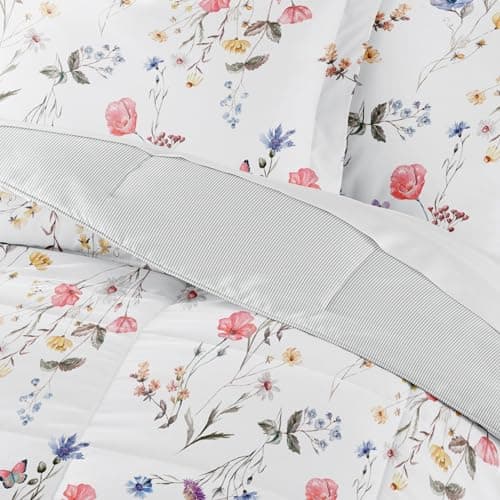 Linen Market Reversible Twin Comforter Set - Soft & Lightweight Down Alternative