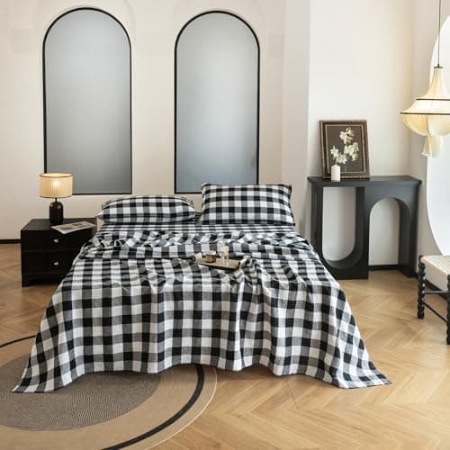 EVERLY Stone-Washed French Linen Sheets, King Size - Aqua
