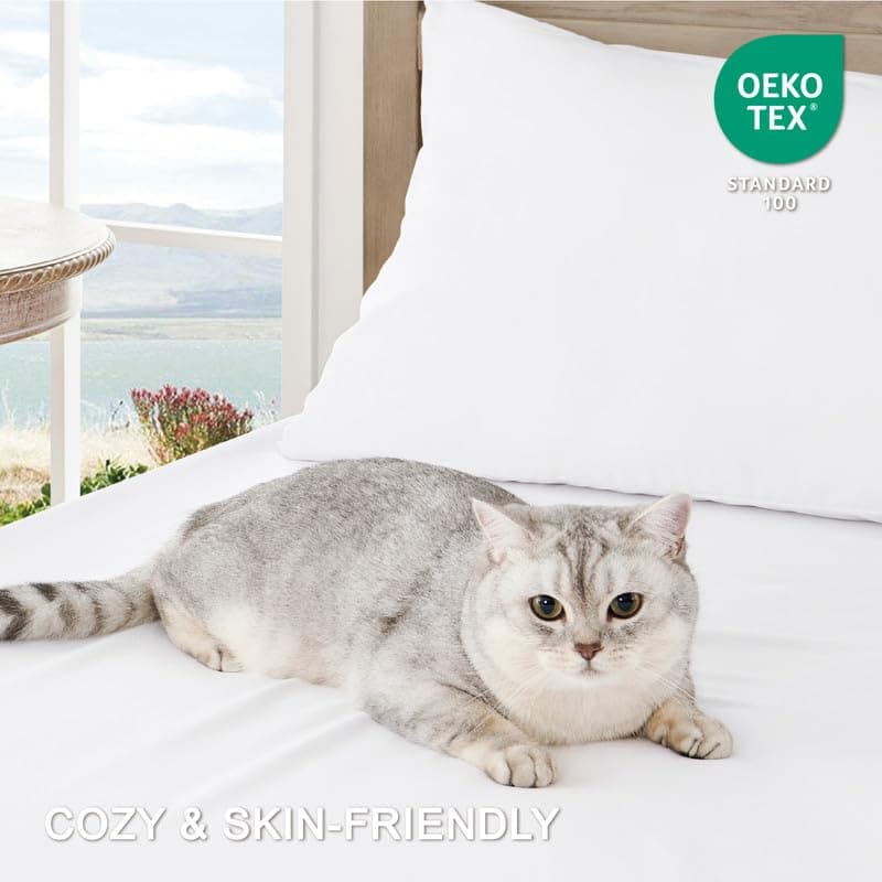 Luxury Full Size Bed Sheets - Ultra Soft Brushed Microfiber - Cooling & Breathable - White
