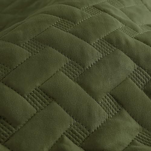 Bedsure Queen Size Basket Weave Quilt - Soft Grey Seasonal Bedding Set