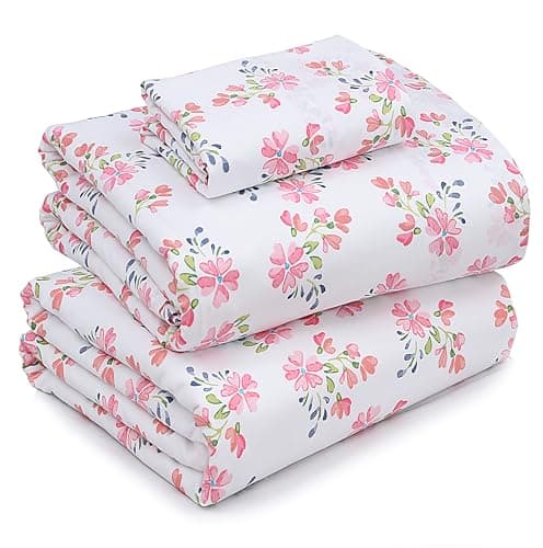 RUVANTI Queen Deep Pocket 4PC Cotton Percale Bed Linen Set