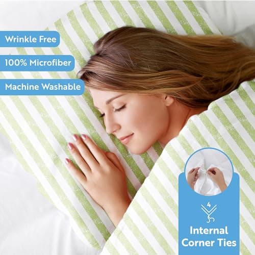 Hotel-Like Comfort Linen Market Twin Duvet Cover and Sham (Sage)