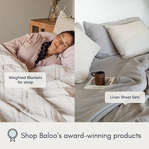 100% Linen Pillowcases Set of 2, Cooling, Soft & Breathable - White
