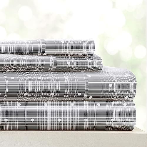 Ultra-Soft Cooling Aqua Polka Queen Bed Sheet Set - Fit for 16 Mattress