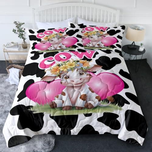 BlessLiving Black Red Mouth Comforter Set Queen Size for Boys & Girls