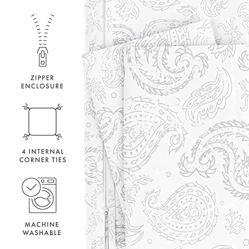 Queen Linen Duvet Cover Set - Luxurious Softness & Exquisite Prints for Dreamy Bedroom