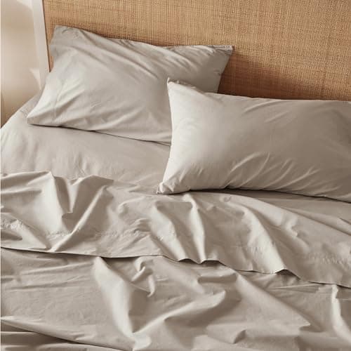 Breathable Cooling 100% Cotton Full Size Sheets with Deep Pocket