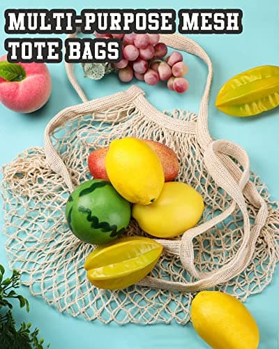 Eccly 12-Piece Reusable Mesh Grocery Bag Tote with Handles
