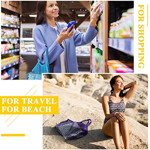 Shappy 12 Pack Large Reusable Mesh Groceries Bag Cotton Tote
