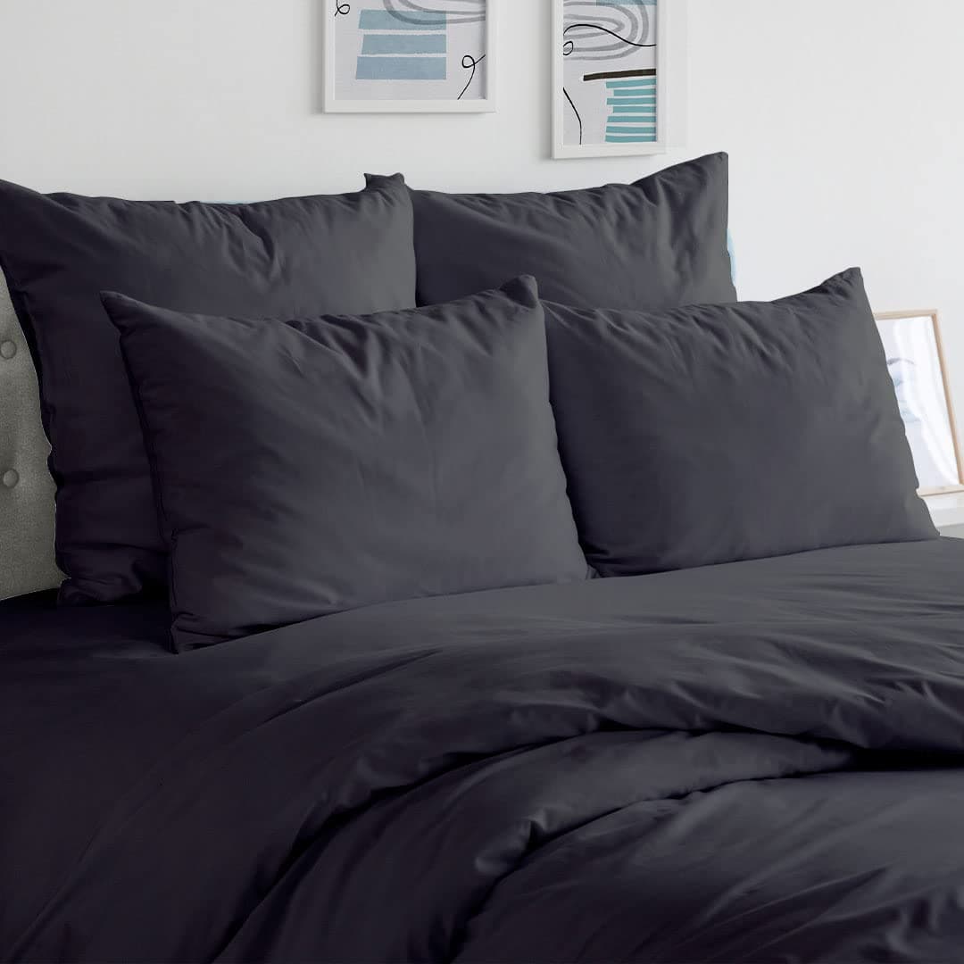 Sunday Home 100% Oeko Tex Certified Cotton Sheets - Dark Grey Queen Set