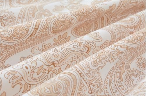 King Size Bed Sheets Set - Deep Pockets, Floral Ultra Soft Microfiber, 90 Thread Count (Grey/Yellow Medallion)