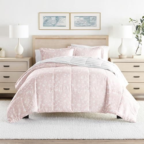 Linen Market Reversible Twin/Twin XL Comforter Set - Soft & Lightweight Down Alternative