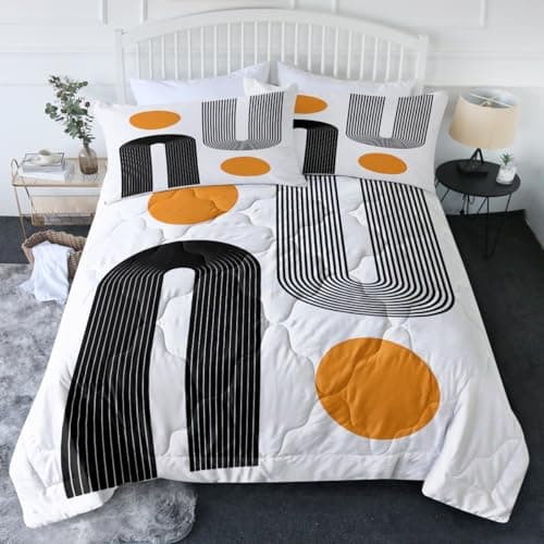 BlessLiving Black Red Mouth Comforter Set Queen Size for Boys & Girls