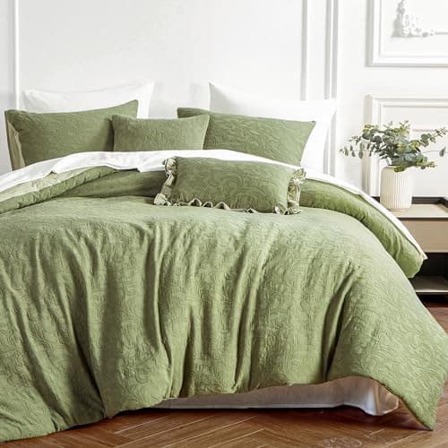 Vintage Stone Washed Cotton Queen Comforter & Pillowshams Set