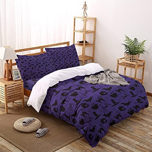 Pumpkin Market Quilted Bedding Set for Kids Full Size Top Sheet Rustic Autumn