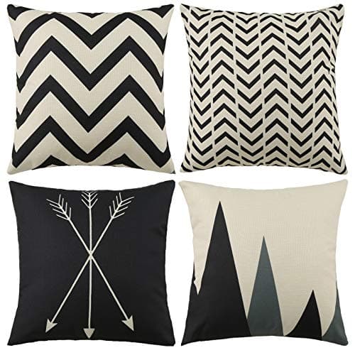 Tosewever Spring Floral Throw Pillow Covers - 18x18 Inches, Set of 4 for Couch & Home