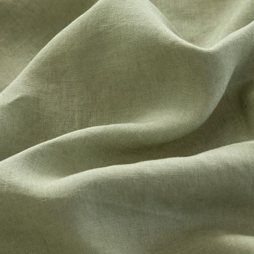 Simple & Opulence Pure Linen Full Size Sheet Set - 4 Pcs Natural Embroidery