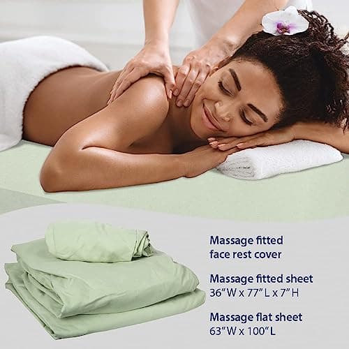 ForPro Professional Premium Microfiber Massage Sheet Set, Sage