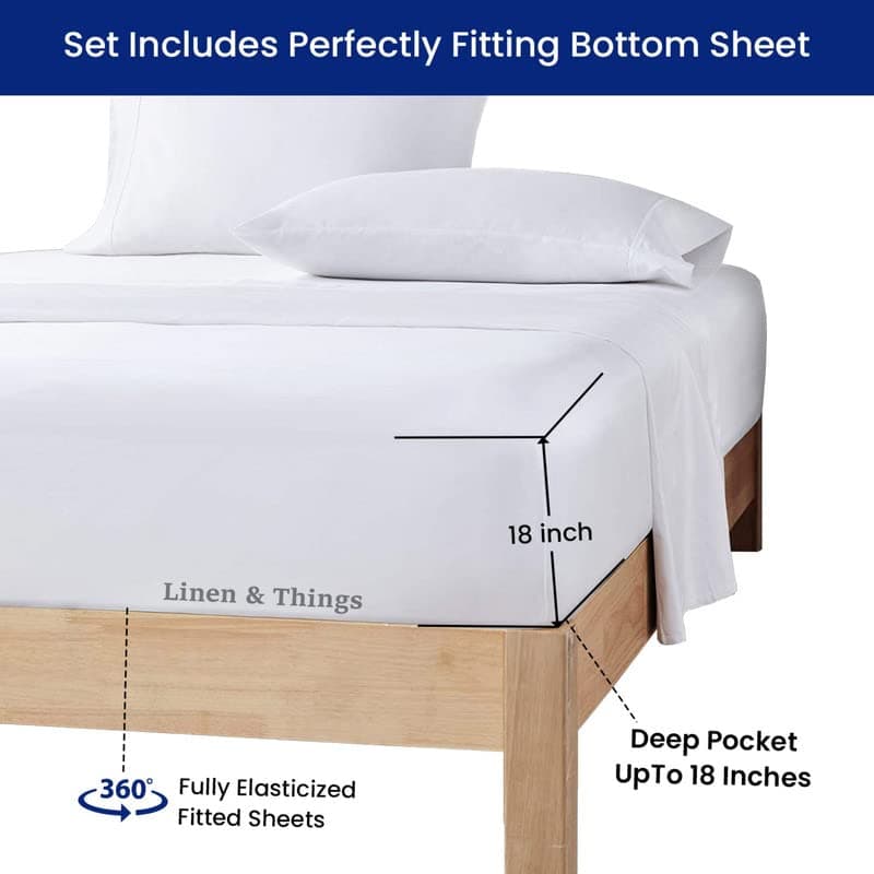 Premium 100% Egyptian Cotton 800 Thread Count 120x80 King Sheet Set, Deep Pocket 18", Mediterranean Blue
