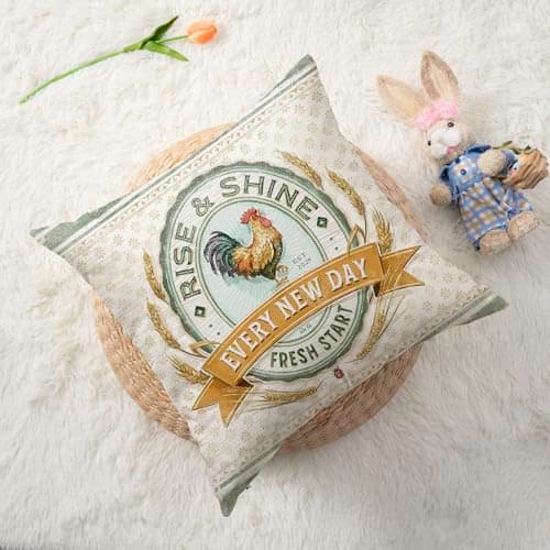 Retro Farmhouse Animal Pillow Covers 18x18 Set of 4feito