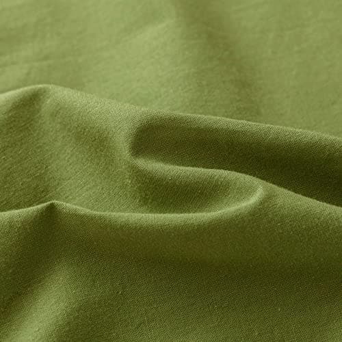 JELLYMONI 100% Washed Cotton Pillowcases Set with Button Closure, 2 Pack Standard(20×26) - Linen Grey