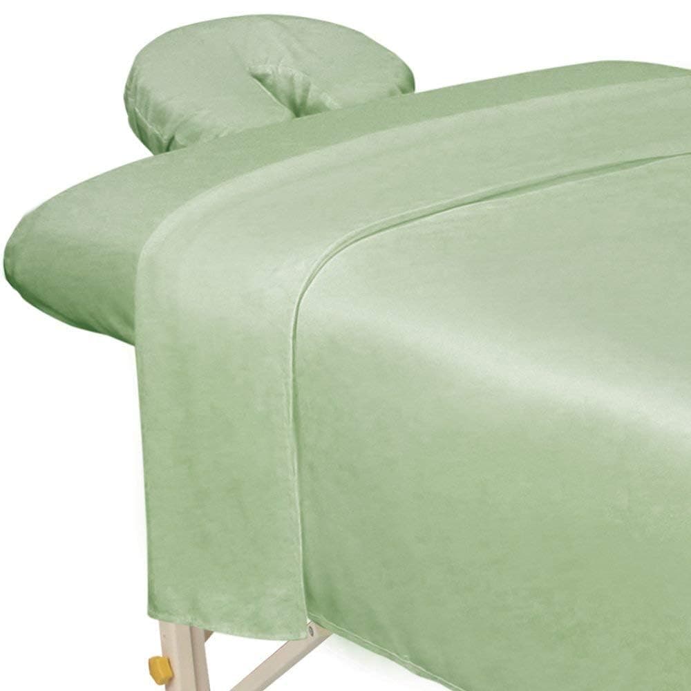 ForPro Professional Premium Microfiber Massage Sheet Set, Sage