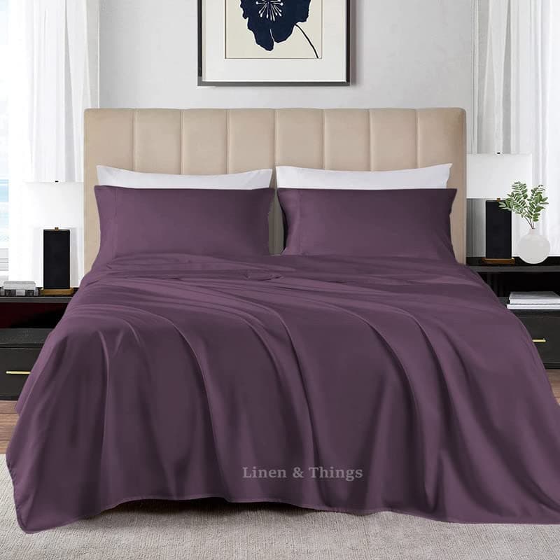 Premium 100% Egyptian Cotton 800 Thread Count 120x80 King Sheet Set, Deep Pocket 18", Mediterranean Blue