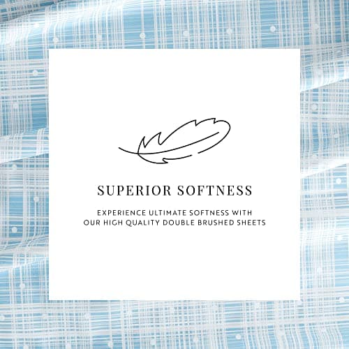 Ultra-Soft Cooling Aqua Polka Queen Bed Sheet Set - Fit for 16 Mattress