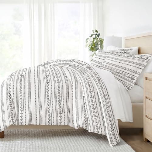 Light Gray Linen Market Twin Duvet Cover & Sham - Hotel-Quality Comfort & Style