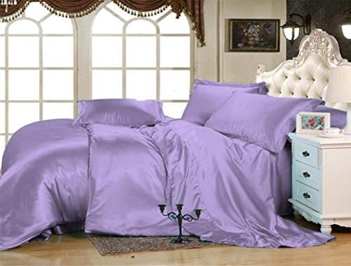 Royal Blue Satin 4-Pc Sheet Set, Queen (1 Flat, 1 Fitted, 2 Pillowcases)
