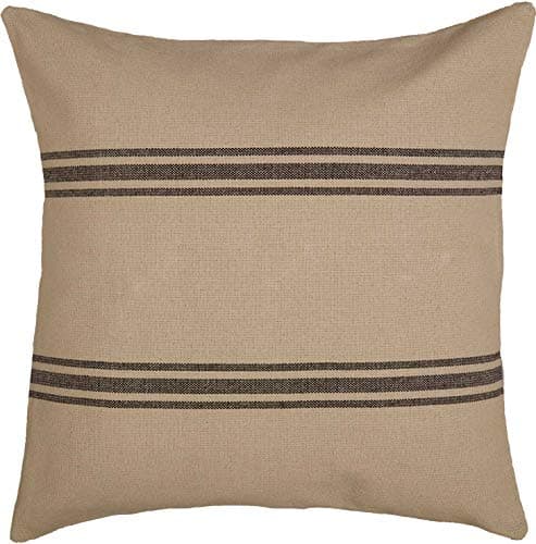 Piper Classics Mill House Stripe Black Euro Pillow Sham, Beige & Black