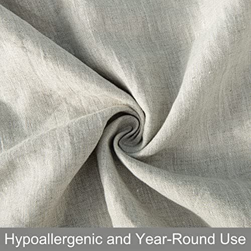 NTBAY 100% Linen Yarn Dyed Pillowcases, Breathable & Cooling, 20x26 Inches