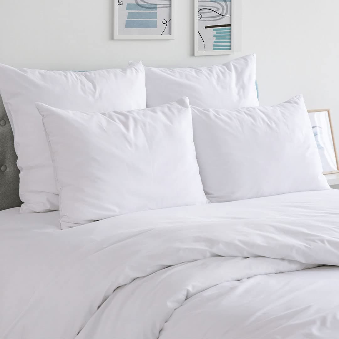 100% Cotton King White Solid Sheet Set | Soft 400 TC Sateen Weave | Oeko Tex Certified | Luxury Bedding