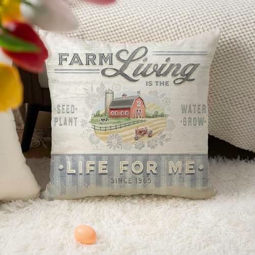 Retro Farmhouse Animal Pillow Covers 18x18 Set of 4feito
