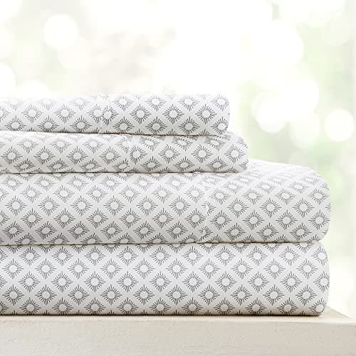 Ultra-Soft & Cooling Bed Sheets - Jade Arrows Design - Full Size - Deep Pocket Fits 16 Mattress