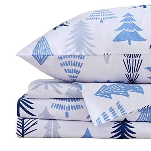 Turkish Cotton Flannel Sheet Set | Deep Pocket Winter Bed Sheets | Double Brushed for Softness & Comfort | Alpine Collection