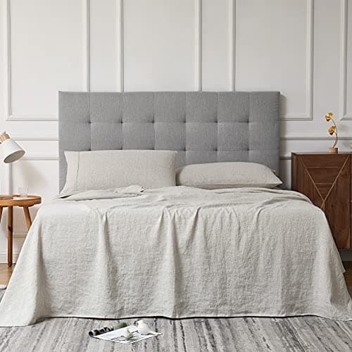 Full Size Linen Bedding Set - 100% French Natural Linen with Stone Washed Finish
