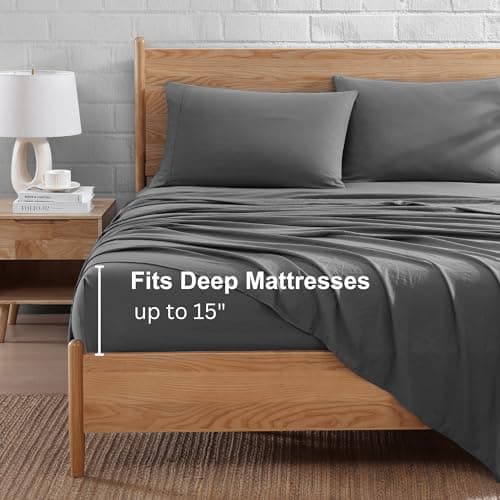 Charcoal King Split Sheets for Adjustable Bed