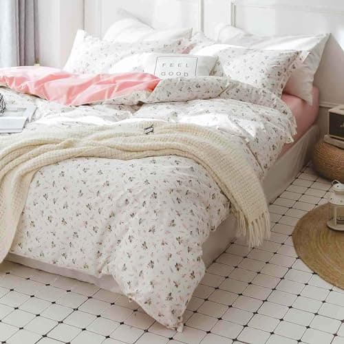 Floral Duvet Cover Set for Full Size Bed 80x90