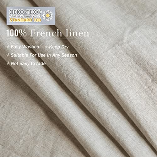 XZ XIFA Queen Size Linen Duvet Cover & Pillowcases Set