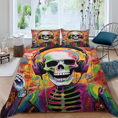 Cook Ice Dragon Decorative 3-Piece Bedding Set, King Size, Mysterious Animals Duvet Cover