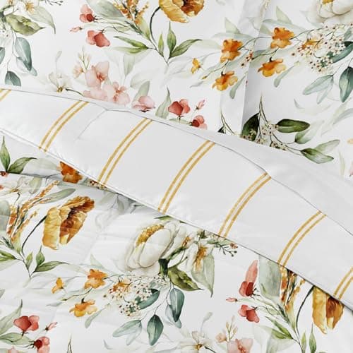Linen Market Reversible Twin Comforter Set - Soft & Lightweight Down Alternative